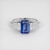 2.06 Ct. Blue Sapphire Ring, 10K White Gold 1