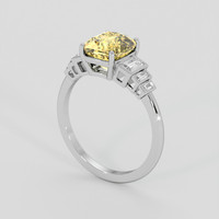 3.63 Ct. Yellow Sapphire Ring, 10K White Gold 2
