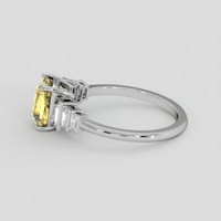 3.63 Ct. Yellow Sapphire Ring, 10K White Gold 4