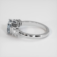 1.64 Ct. Greyish Blue Sapphire Ring, 10K White Gold 4