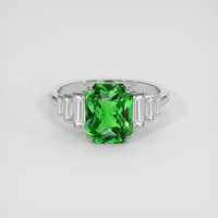 3.03 Ct. Tsavorite Garnet Ring, 14K White Gold 1