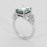 3.49 Ct. Bluish Green Beryl Ring, 14K White Gold 2