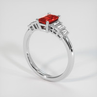 0.66 Ct. Gemstone Ring, 14K White Gold 2