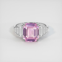 3.24 Ct. Padparadscha Sapphire Ring, 14K White Gold 1