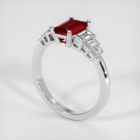 1.04 Ct. Ruby Ring, 14K White Gold 2