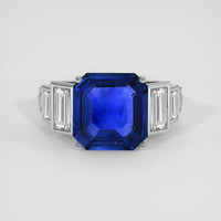 5.36 Ct. Blue Sapphire Ring, 14K White Gold 1
