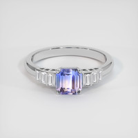 1.33 Ct. Bi Color Sapphire Ring, 14K White Gold 1