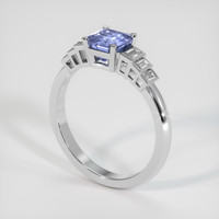 1.33 Ct. Bi Color Sapphire Ring, 14K White Gold 2