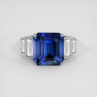 7.31 Ct. Blue Sapphire Ring, 14K White Gold 1
