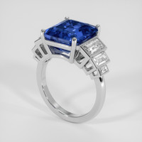 7.31 Ct. Blue Sapphire Ring, 14K White Gold 2