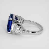7.31 Ct. Blue Sapphire Ring, 14K White Gold 4