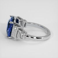 5.28 Ct. Blue Sapphire Ring, 14K White Gold 4
