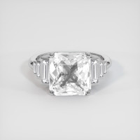 5.56 Ct. White Sapphire Ring, 14K White Gold 1