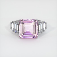 6.08 Ct. Purple Sapphire Ring, 14K White Gold 1