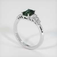 1.39 Ct. Sapphire Ring, 14K White Gold 2