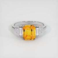 2.09 Ct. Sapphire Ring, 14K White Gold 1