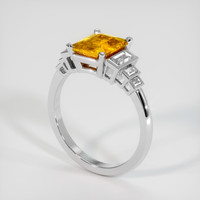2.09 Ct. Sapphire Ring, 14K White Gold 2