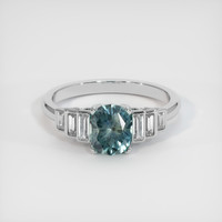 1.19 Ct. Sapphire Ring, 14K White Gold 1