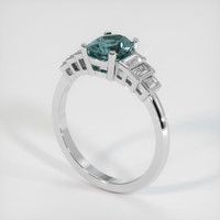 1.19 Ct. Sapphire Ring, 14K White Gold 2