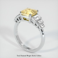 2.51 Ct. Sapphire Ring, 14K White Gold 2