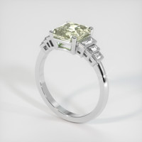 3.05 Ct. White Sapphire Ring, 14K White Gold 2