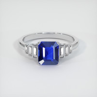 2.10 Ct. Sapphire Ring, 18K White Gold 1