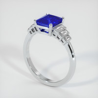 2.10 Ct. Sapphire Ring, 18K White Gold 2