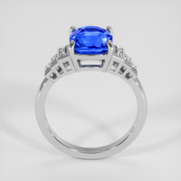 3.05 Ct. Blue Sapphire Ring, 18K White Gold 3