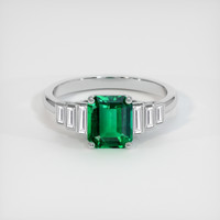 1.23 Ct. Emerald Ring, 18K White Gold 1