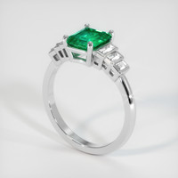 1.23 Ct. Emerald Ring, 18K White Gold 2