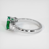 1.23 Ct. Emerald Ring, 18K White Gold 4