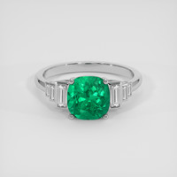1.93 Ct. Emerald Ring, 18K White Gold 1