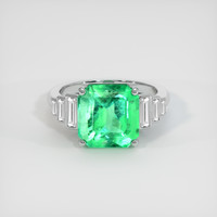 5.38 Ct. Emerald Ring, 18K White Gold 1