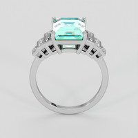 3.42 Ct. Emerald Ring, 18K White Gold 3