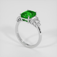 3.03 Ct. Tsavorite Garnet Ring, 18K White Gold 2