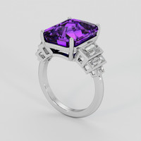 7.57 Ct. Purple Amethyst Ring, 18K White Gold 2