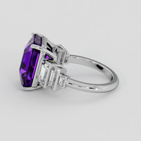 7.57 Ct. Purple Amethyst Ring, 18K White Gold 4