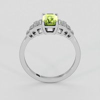 1.53 Ct. Green Sapphire Ring, 18K White Gold 3