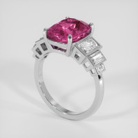 5.09 Ct. Pink Sapphire Ring, 18K White Gold 2