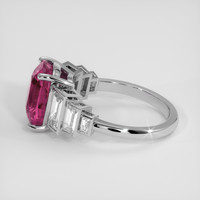 5.09 Ct. Pink Sapphire Ring, 18K White Gold 4