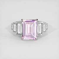 4.03 Ct. Pink Sapphire Ring, 18K White Gold 1