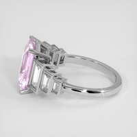 4.03 Ct. Pink Sapphire Ring, 18K White Gold 4
