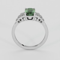 2.06 Ct. Green Sapphire Ring, 18K White Gold 3