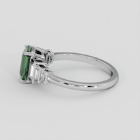 2.06 Ct. Green Sapphire Ring, 18K White Gold 4