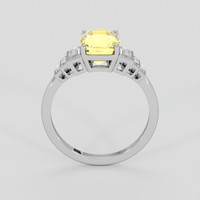 3.63 Ct. Yellow Sapphire Ring, 18K White Gold 3