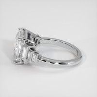 5.56 Ct. White Sapphire Ring, 18K White Gold 4