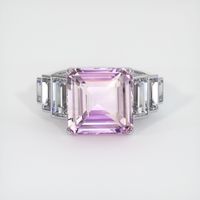 6.08 Ct. Purple Sapphire Ring, 18K White Gold 1