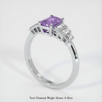 1.14 Ct. Sapphire Ring, 18K White Gold 2