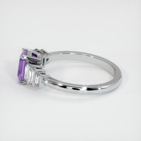 1.14 Ct. Sapphire Ring, 18K White Gold 4