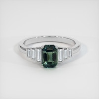 1.39 Ct. Sapphire Ring, 18K White Gold 1